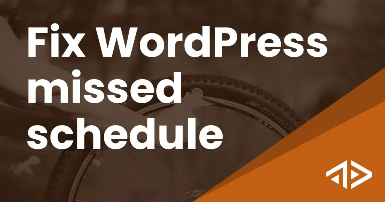 Fix WordPress missed schedule