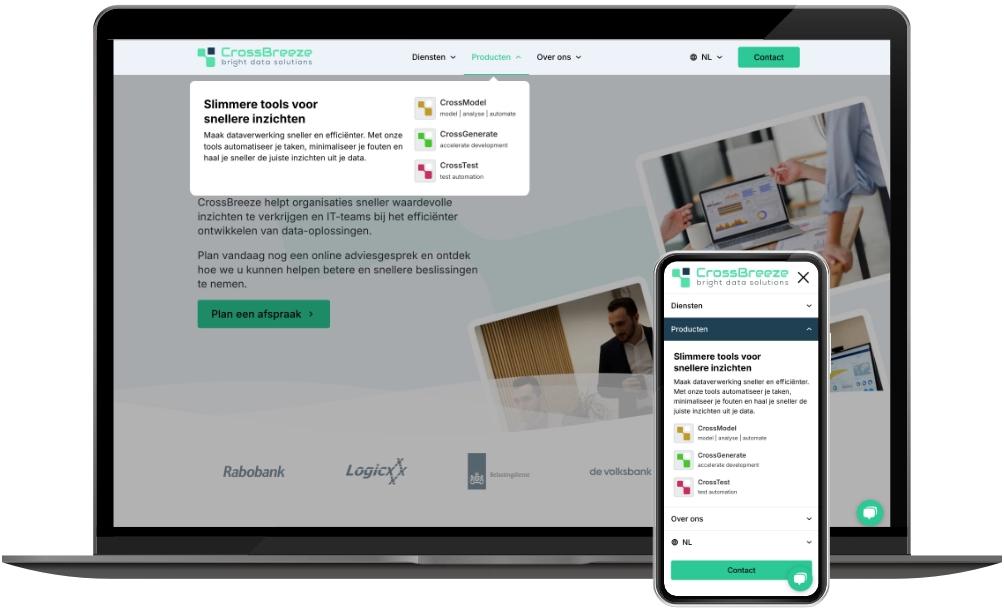 Crossbreeze megamenu producten