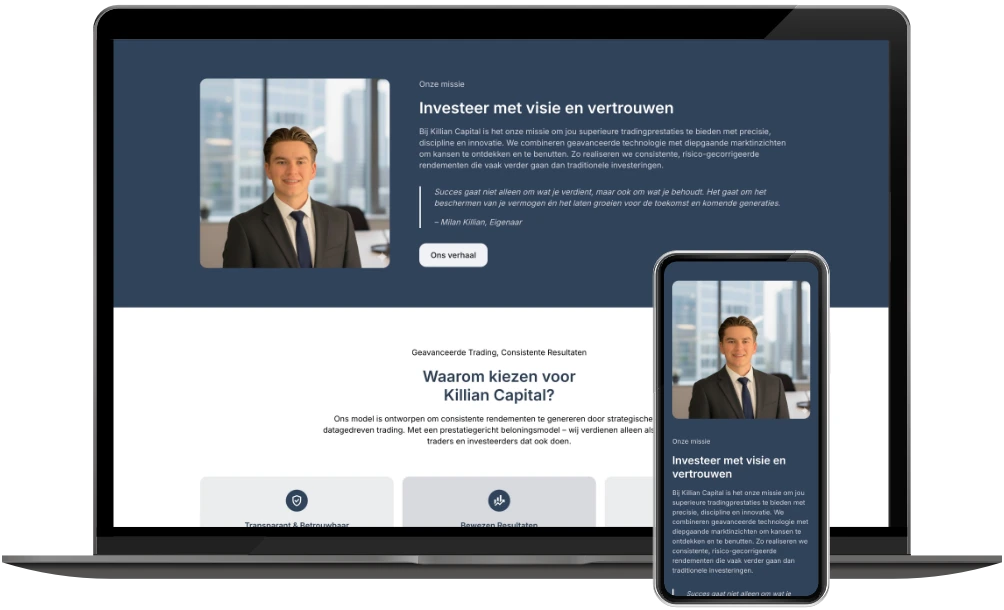 Killian Capital About Section On Homepage