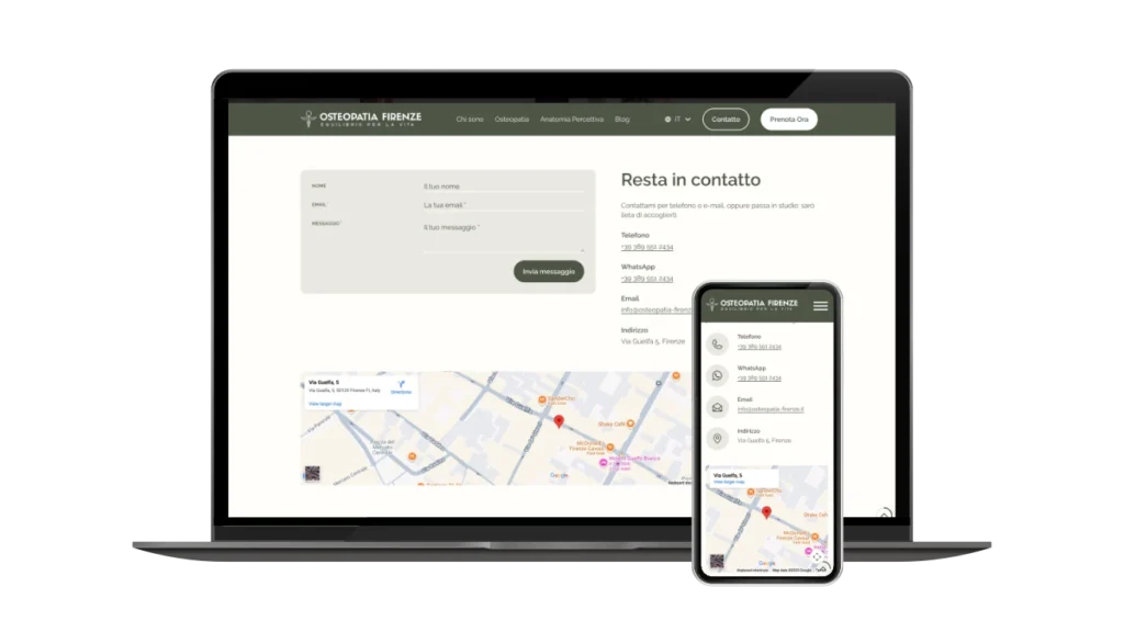Ostepatia Firenze - Pagina di contatto