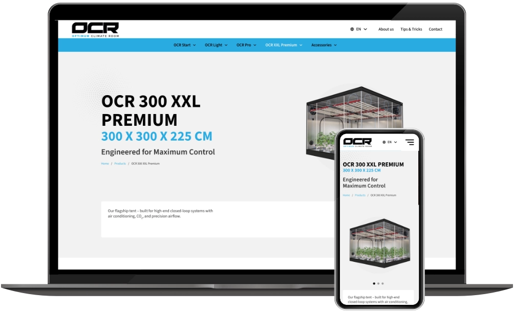 OCR Climaterooms homepage